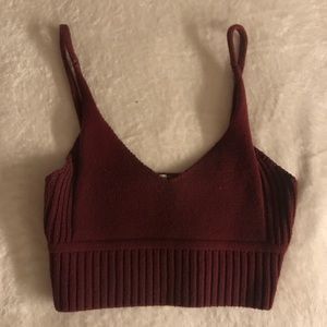 Urban outfitters red sweater bralette